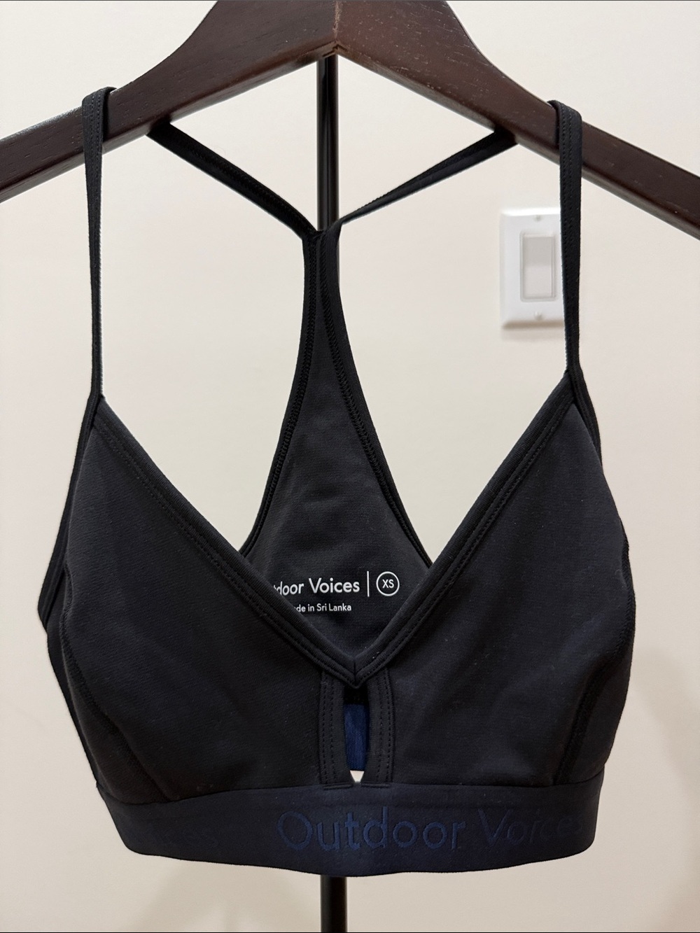 Outdoor Voices Black Racerback Sports Bralette